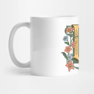 Art Nouveau Letter L, Ornamental Letter L, Art Deco Mug